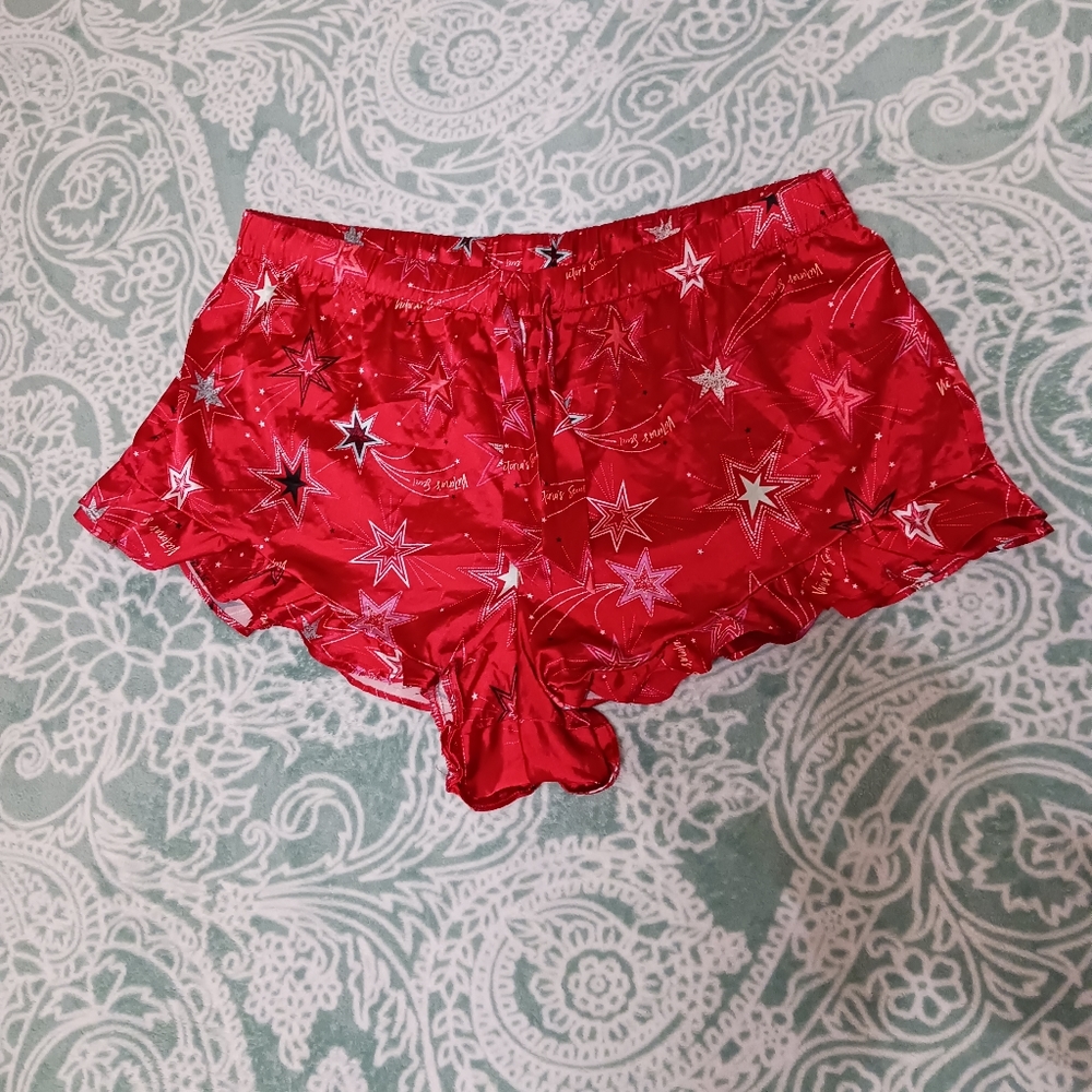 Victoria's Secert Satin Ruffle Shorts L